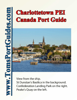 Toms Charlottetown Cruise Port Guide: Prince Edward Island, Canada