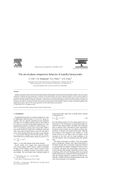 The out-of-plane compressive behavior of metallic honeycombs