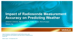 Impact of Radiosonde Measurement Accuracy on Predicting