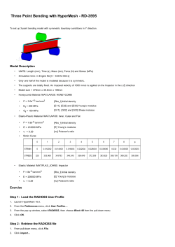 Three Point Bending with HyperMesh - RD-3595