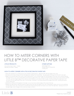how to miter corners with little b&trade; decorative paper tape