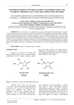 further insights toward vitamin c determination and stability. proposal