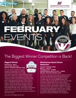 february events - Wilfred R. Cameron Wellness Center