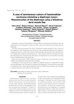 A case of spontaneous rupture of hepatocellular carcinoma