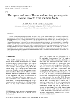 The upper and lower Thvera sedimentary geomagnetic reversal