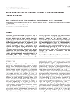 Microtubules facilitate the stimulated secretion of &beta;
