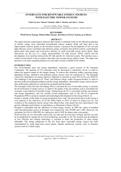 interfaces for renewable energy sources with electric