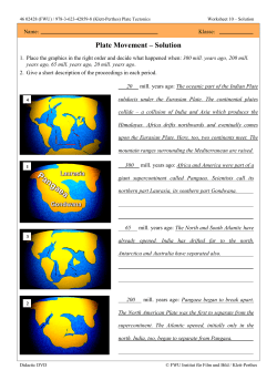 Plate Movement &ndash; Solution
