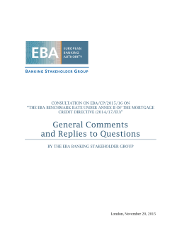 BSG response to Consultation Paper (EBA-CP-2015-16)