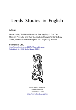 Leeds Studies in English - Leeds Digital Library