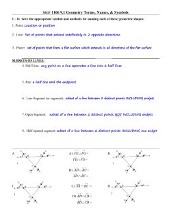 9.1 Geometry Handout