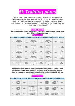 Training Zone - 5k Training plans