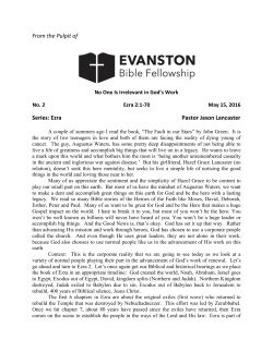 Transcript + - Evanston Bible Fellowship
