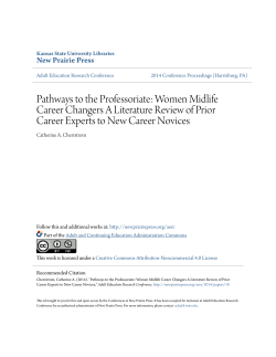 Pathways to the Professoriate: Women Midlife