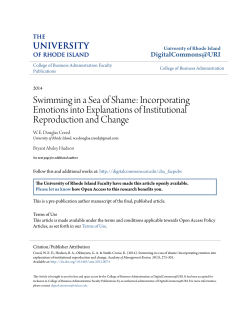 Swimming in a Sea of Shame - DigitalCommons@URI