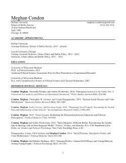 Meghan Condon - College of Liberal Arts and Social Sciences