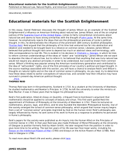 Educational materials for the Scottish Enlightenment