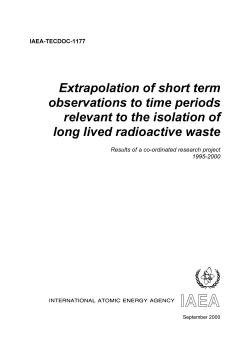 Extrapolation of short term observations to time periods relevant to