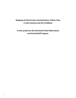 Mapping of Flood Events and Estimation of River Flow in Latin