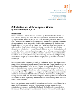 Colonization and Violence against Women