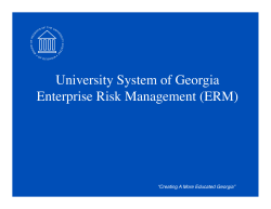 Detailed presentation on the ERM program