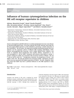 Influence of human cytomegalovirus infection on the NK cell