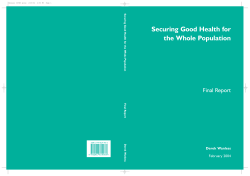 Securing Good Health for the Whole Population
