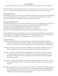 Hypothermia