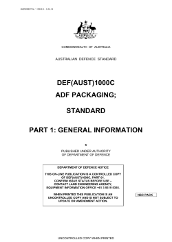 DEF(AUST)1000C Part 1 - General Information