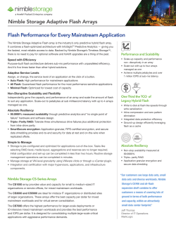 Nimble Storage Adaptive Flash Arrays