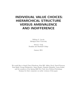 individual value choices: hierarchical structure versus ambivalence