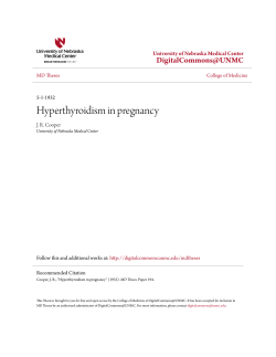 Hyperthyroidism in pregnancy