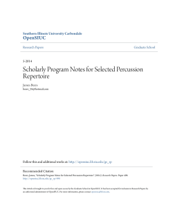 Scholarly Program Notes for Selected Percussion