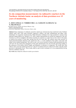 In situ compaction measurements via radioactive markers in the