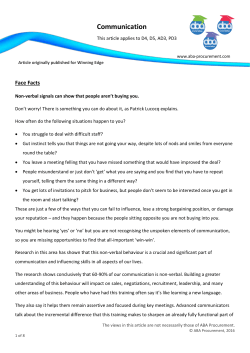 Communication - ABA Procurement