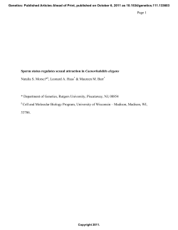 Page 1 Sperm status regulates sexual attraction in