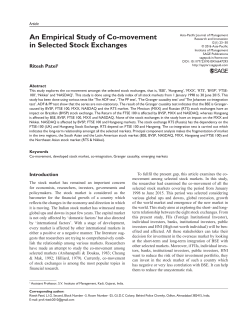 An Empirical Study of Co-movement in Selected Stock Exchanges