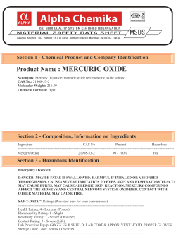 Product Name : MERCURIC OXIDE