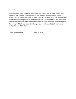 Honors Thesis - Emory University