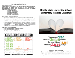Florida State University Schools Elementary Reading Challenge