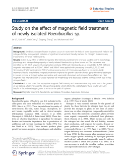 Study on the effect of magnetic field treatment of newly isolated