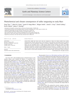 Photochemical and climate consequences of sulfur outgassing on