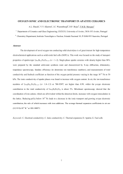 oxygen ionic and electronic transport in apatite ceramics