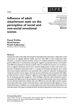 Influence of Adult Attachment Style on the Perception