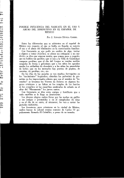 POSIBLE INFLUENCIA DEL NAHUATL EN EL USO Y ABUSO DEL