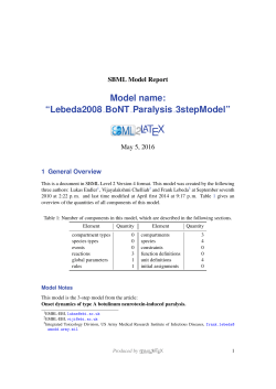 Model name - European Bioinformatics Institute