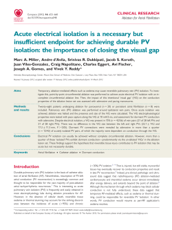 Acute electrical isolation is a necessary but insufficient endpoint for