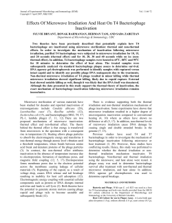 Effects Of Microwave Irradiation And Heat On T4 Bacteriophage