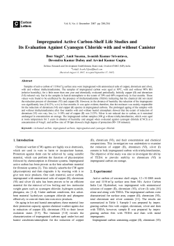 Impregnated Active Carbon-Shelf Life Studies and Its
