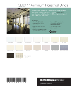 CE80 Aluminum Blinds Specification Sheet